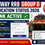 Railway RRB Group D Application Status 2026, RRB Group D Status 2026, Railway Group D Application Status, RRB Group D Link Active, Railway Recruitment 2026, RRB Group D Admit Card, RRB Group D Exam Date.