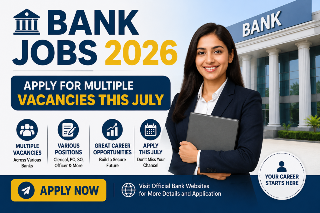 Official Bank Jobs 2026: Apply for Multiple Vacancies This July